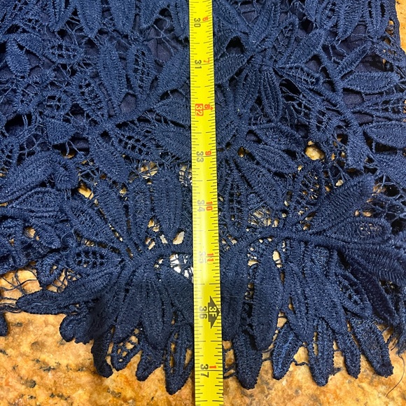 ⭐️NWOT⭐️ Lulus Right Sheer, Right Now Navy Blue Lace Bodycon Dress - Picture 6 of 8